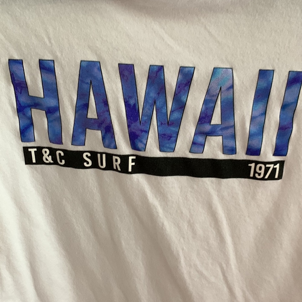 T & T surf designs Hawaii white T-shirt size extra large 100% cotton - Picture 3 of 4